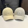 Vintage Embroidered Cotton Baseball Cap With Sunshade For Casual Outdoor Wear