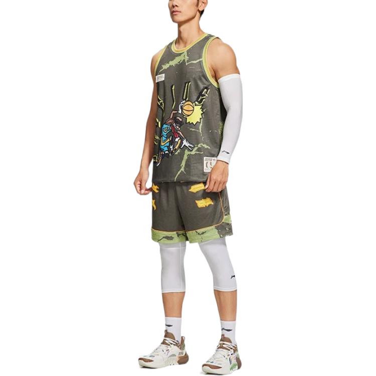 Li Ning Badfive Повседневные шорты Унисекс Зеленые AAPS469-1
