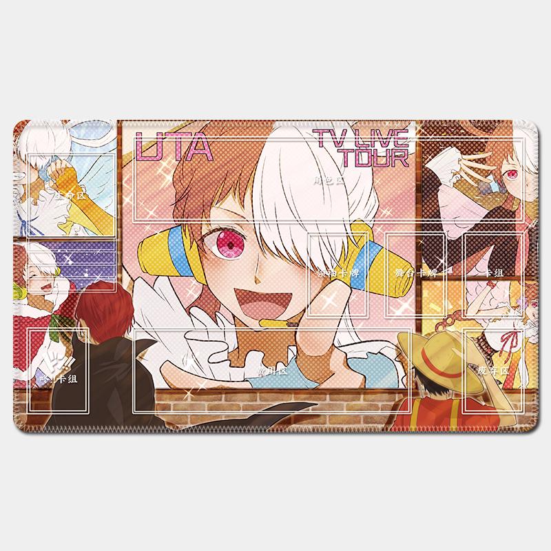 One Piece Luffy Card Battle Table Mat Opcg Zoro Robin Ace Single Player Board Game Card Battle Mat Anime Gift