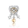 S925 Silver DIY Heart Bead Jewelry Making Kit Craft Accessories Charms Bracelet Necklace Supplies
