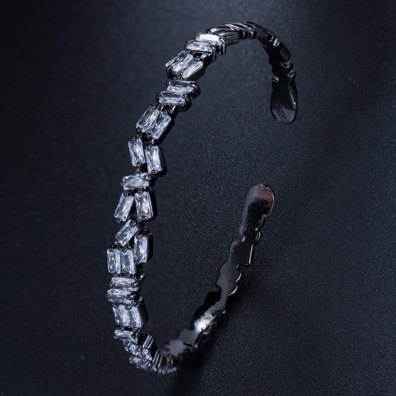 Accessories, Jewelry 3A Zircon Plated Real Gold Open Bracelets, Bracelets
