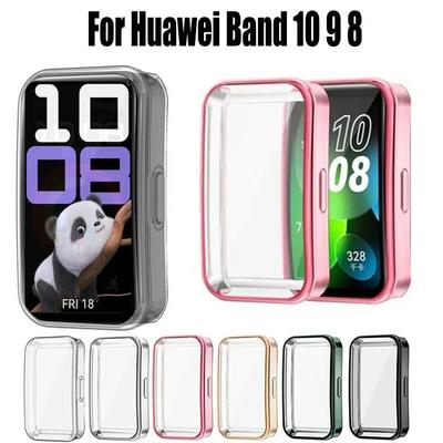 Чехол из ТПУ для Huawei Band 10 9 8 Защитная пленка для экрана Бампер Ударопрочный Защитный чехол для Huawei SmartBand 9 10