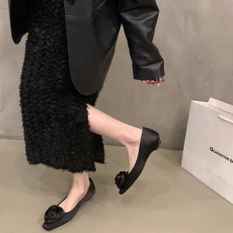 Трендовый модельер, женские туфли-лодочки с цветочным узором, модные женские повседневные туфли без шнуровки на плоской подошве, весенние женские удобные туфли с квадратным носком