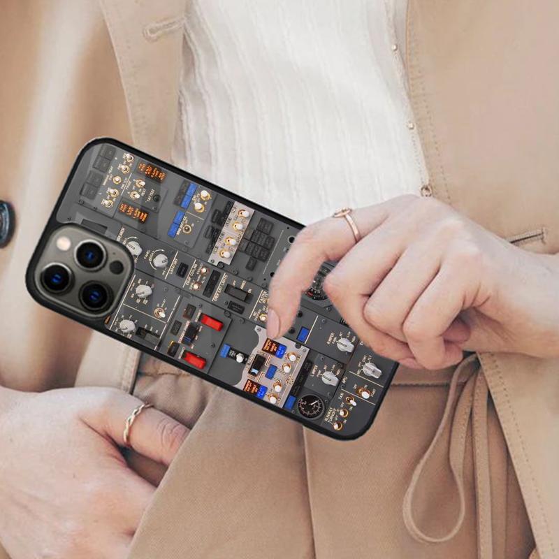 Aircraft Cockpit Dashboard Magnetic Phone Case For APPLE iPhone 17 Air 16 14 13 12 Pro Max 15 Plus Wireless Charge MagSafe Cover