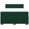 Maison Exclusive - Sommier à lattes de lit et matelas Vert foncé 140x190cm Velours