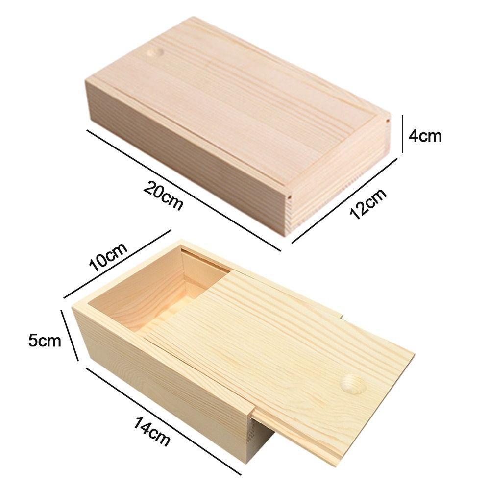 Jewelry Case Card Keeper Unfinished Storage Box Wooden Box Beads Container Jewelry Organizer Case