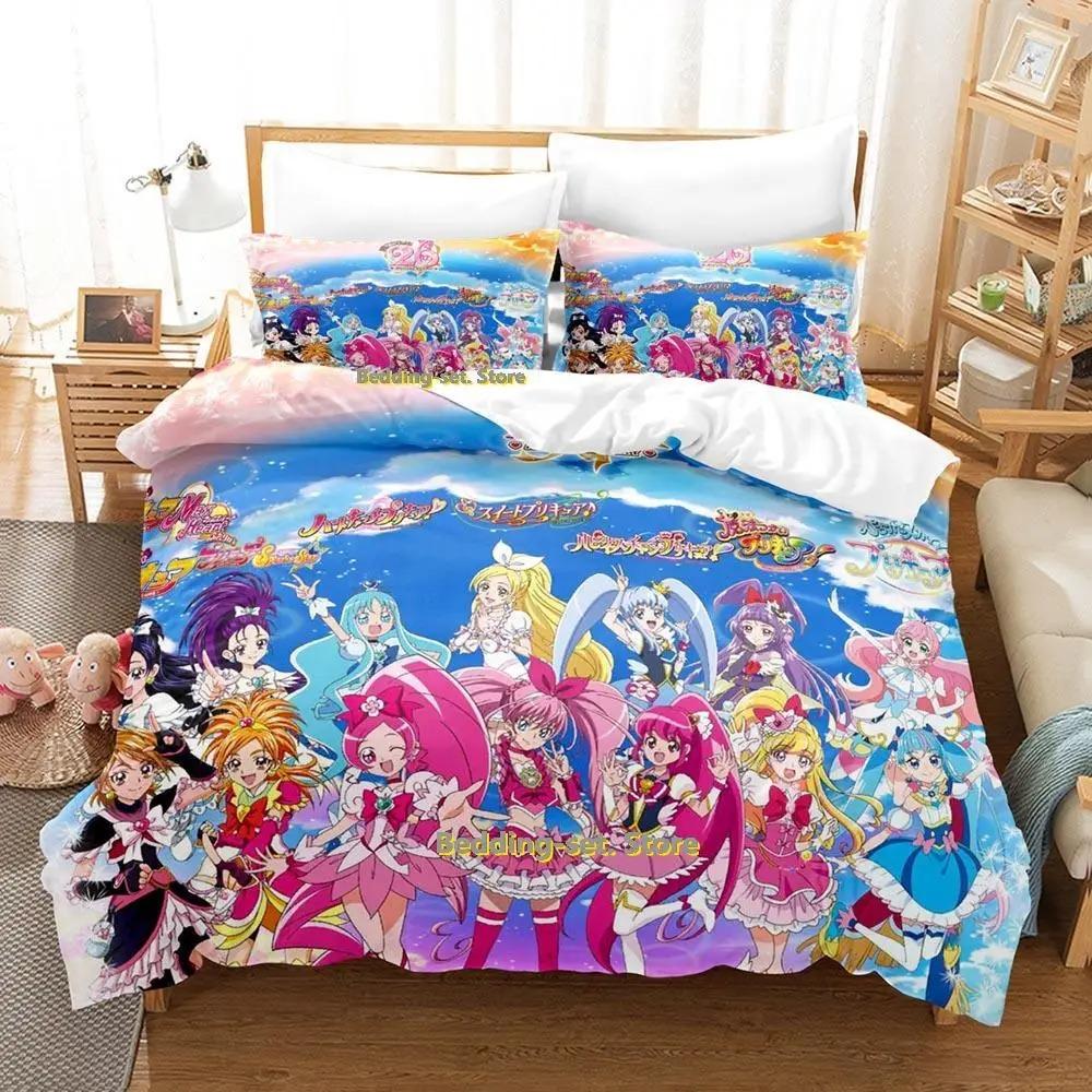 Новая коллекция постельного белья Pretty Cure Односпальная Двуспальная Полноразмерная Queen King Размер Коллекция для кровати Взрослая Детская Спальня Пододеяльник Коллекции Аниме Постельное белье Кровать