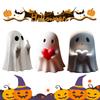 Halloween Cute Ghost Statue Resin Cartoon Ghost Decoration Creative Miniature Ghost Tabletop Office Halloween Resin Ornaments