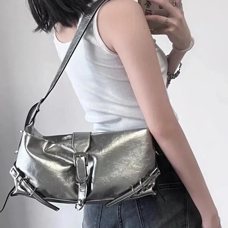 Vintage Korean All Match Streetwear Handbags Grunge Casual Shoulder Bags Y2k Aesthetic Simple Crossbody Bags Trendy