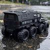 1:32 Завоеватель 8×8 Бронированная машина SWAT Металлическая литая модель автомобиля Звук и свет Инерционный Детская игрушка Коллекционные предметы Подарок