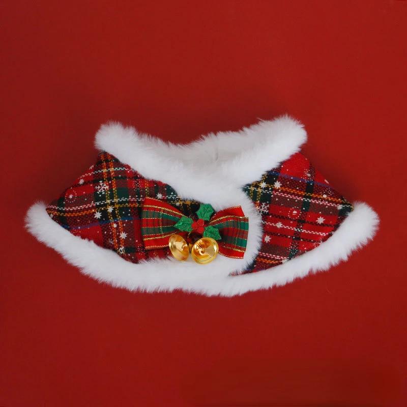 Pet Dog Christmas Cloak Cat Christmas Cloak Cloak Pet Scarf Winter Warm Cute Jewelry Baby Cat Dog Neck Scarf Dog Accessories
