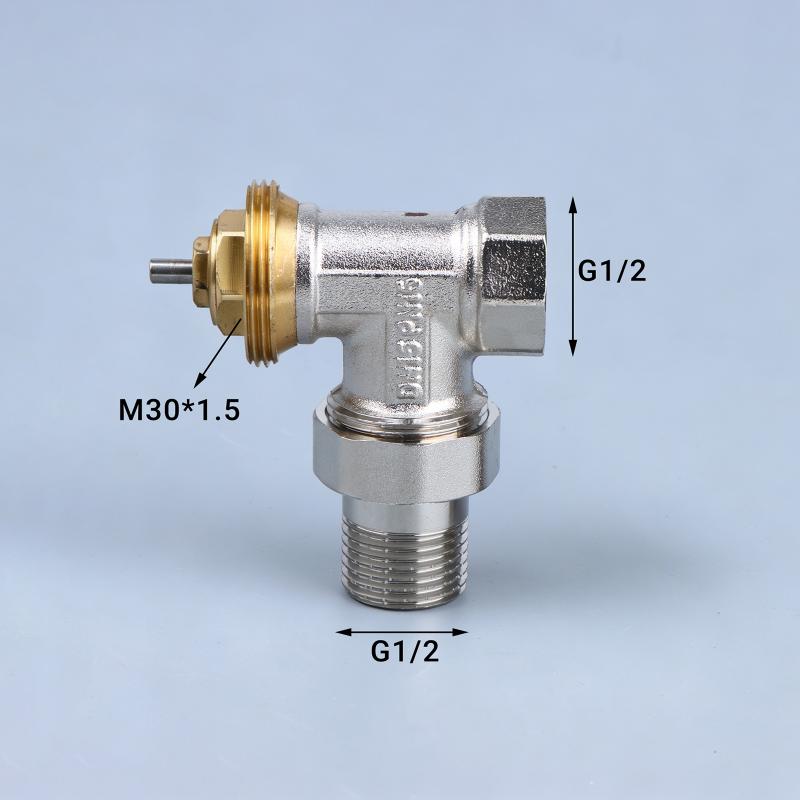 DN15 DN20 Brass Thermostatic Regulating Angle Valve High Precision Temperature Control for Residential Bathroom Plumbing Renovation