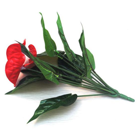 1 шт. искусственный цветок антуриума DIY садовая вечеринка домашний свадебный офисный стол декор