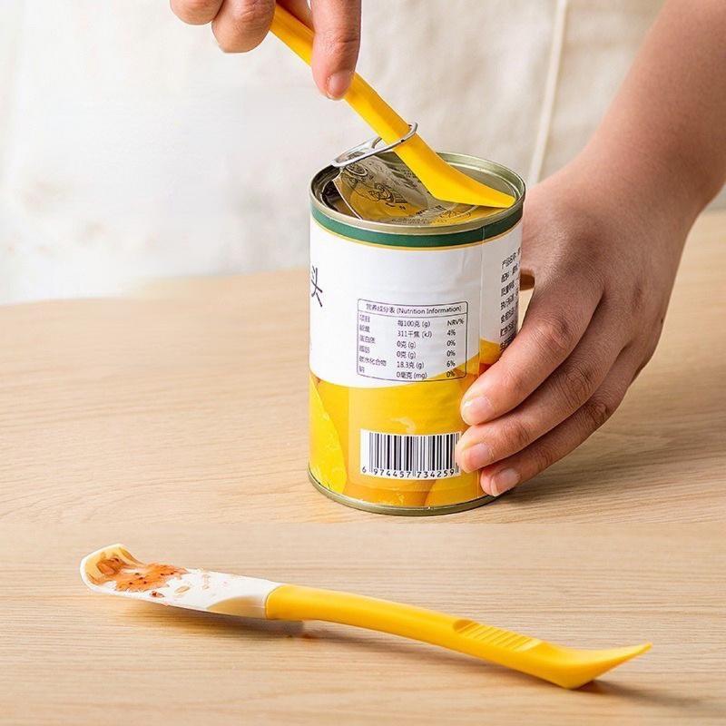 1 шт. Силиконовый скребок для масла, устойчивый к высоким температурам, локтевой смеситель, консервный нож, многофункциональный инструмент для выпечки, лопатка для масла и джема