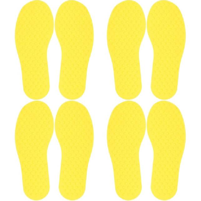PATIKIL Feet Markers for Classroom, 4 Pairs Plastic Floor Foot Shaped Non Slip Spots Carpet Markers for Education Preschool Children Teacher