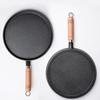Gaupucean Uncoated Cast Iron Frying Pan Versatile Cookware for Breakfast Steak Eggs Pancakes and More with Comfortable Handle