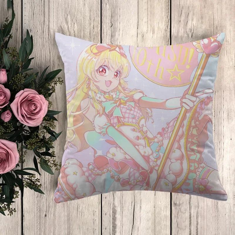 Наволочка A-Aikatsu Наволочки Декоративные подушки Аниме Наволочка Декоративные наволочки Чехлы для подушек Осенний декор