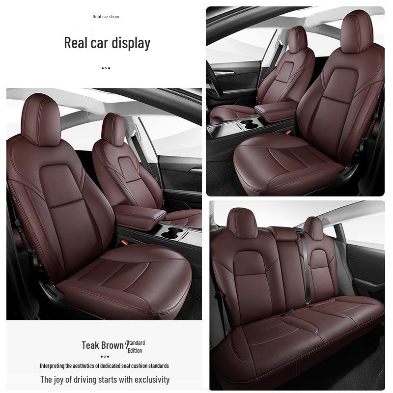 Чехол на сиденье из натуральной кожи для Tesla Model 3/Y