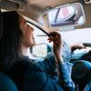 Автомобильное зеркало Солнцезащитный козырек Универсальный подсвеченный косметический сенсорный экран Косметические зеркала Прикрепляемые дорожные аксессуары Косметика Черный