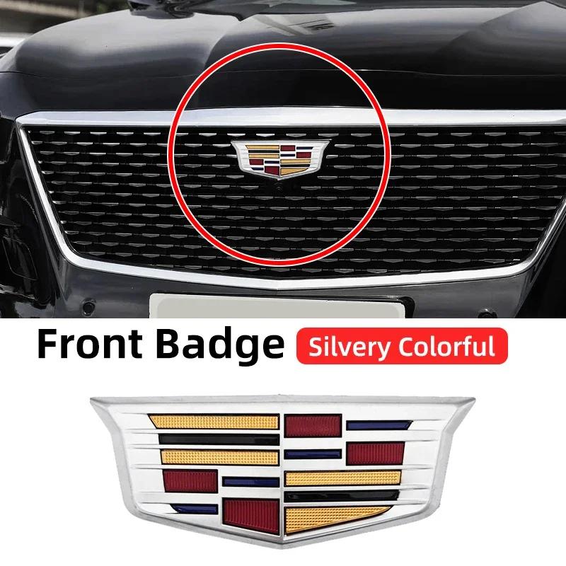 AABHT1 1PCS ABS for Cadillac Logo CT4 CT5 CT6 XT4 XT5 XT6 ATS XTS Car Front Center Grille Emblem Rear Trunk Badge Sticker Accessories