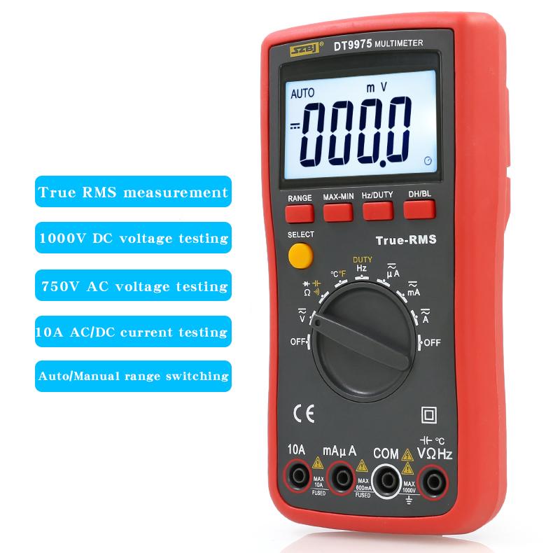 SZBJ DT9975 Высокоточный True RMS электрический цифровой мультиметр, многофункциональный универсальный измеритель, измеритель конденсаторов