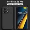 Poco X6 Pro 5G Case Liquid Silicone Camera Lens Protector Phone Case For Xiaomi Poco X6 X 6 Pro Pocox6 Pro 5G Soft Cover