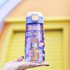 600ml Water Bottle With Straw Kids Girls Portable Travel Bottles Gym Sports Fitness Cup Summer Cold Water Juice Drinking Bottle