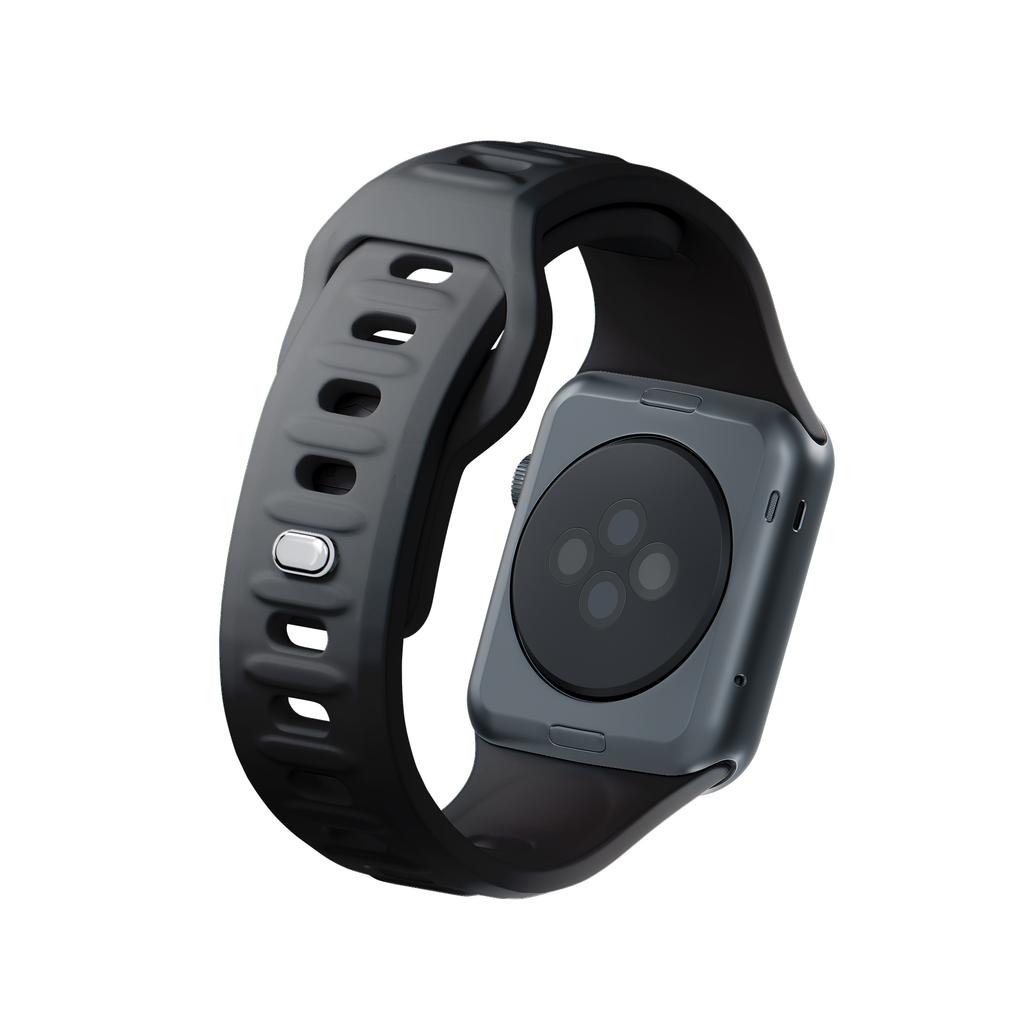 38/40/41/42 Mm Black (Small) - 3Mk Silicone Watch Strap For Apple