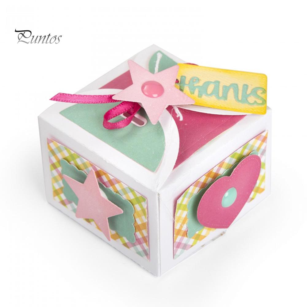 Gift Box Cutting Dies DIY Scrapbook Emboss Paper Cards Craft Punch Stencil Mold