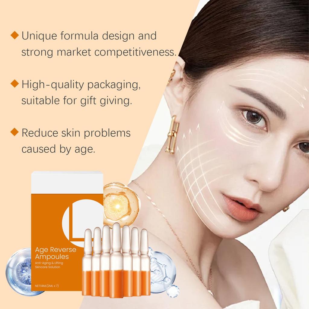 Age Reverse Ampoules,,Ампульная сыворотка с астаксантином, питающая и повышающая эластичность кожи, нежная и увлажняющая ампульная сыворотка 14 мл