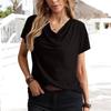 Весенне-летняя женская однотонная повседневная модная футболка с коротким рукавом