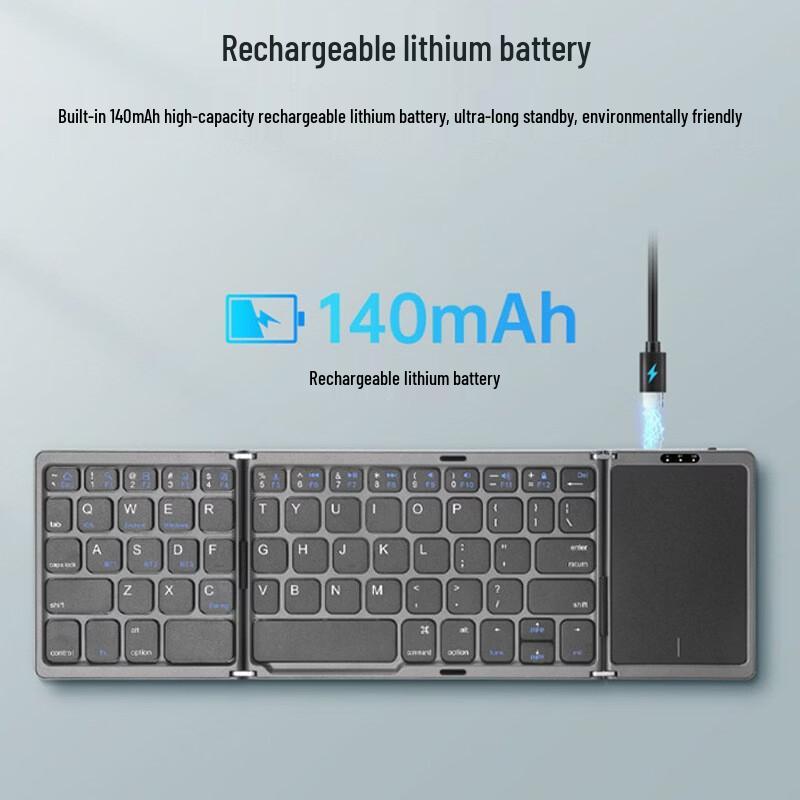 OLOEY Портативная складная Bluetooth-клавиатура с тачпадом