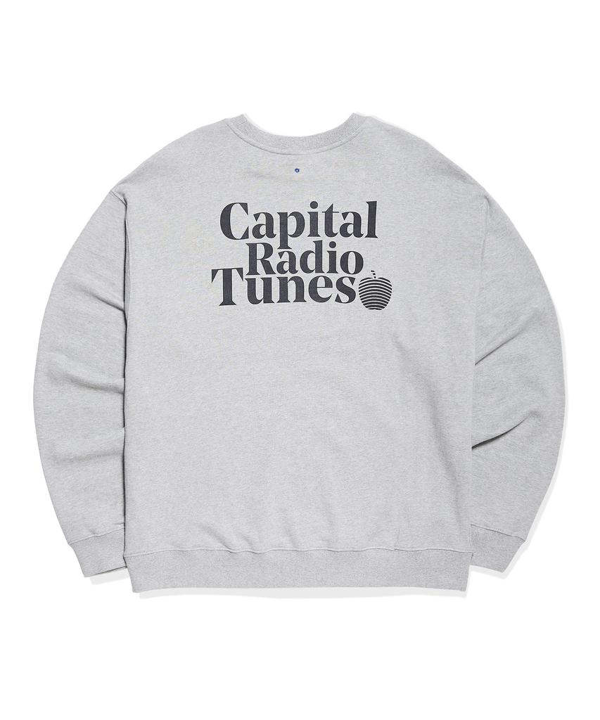 CAPITAL RADIO TUNES Apple Full Logo Sweatshirt Gray