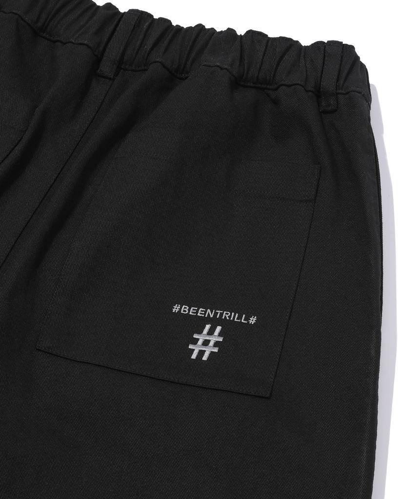 BEENTRILL Легкие хлопковые широкие брюки (черный)