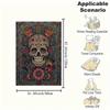 Day of the Dead Sugar Skull Art PrintBlanket Flannel Throw Blanket for Sofa, Bed, Travel, Camping, Office, Couch, Chair, And Bed Gift for Ch