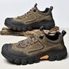 Fashion Retro Style Leather Casual Sneakers for Men New Fashion Male Hiking Shoes Outdoor Non-Slip Treking Footwear Simple Men Trainers