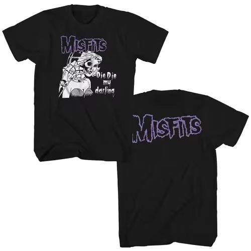 Новая модная футболка в стиле панк Misfits, ретро, уличный стиль, с рисунком черепа, мужская футболка, топ с принтом рок-черепа
