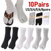 1-10Pair Japanese Style Tabi Toe Socks for Men Women Summer Fiber Two Finger Socks Kimono Flip Flop Sandal Split Tabi Toe Sock