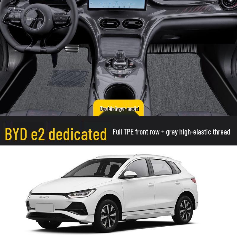 Коврик для пола BYD e2 Luxury из ТПЭ - Полное покрытие для сиденья водителя (24 Модель)