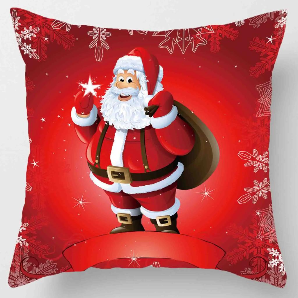 Christmas Themed Pillowcases Car Accessories Office Santa Claus Living Room Sofa Home Pillowcases