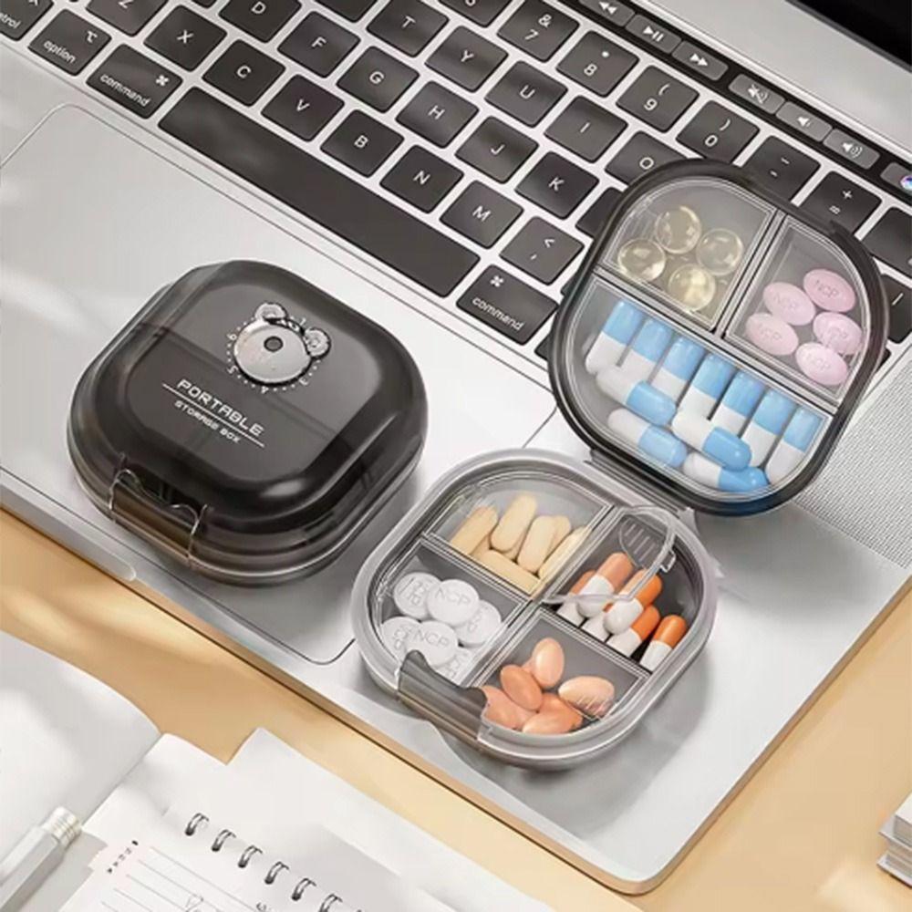 with Separate Compartment Trinkets Storage Organizer Portable Pill Case Drug Organizer