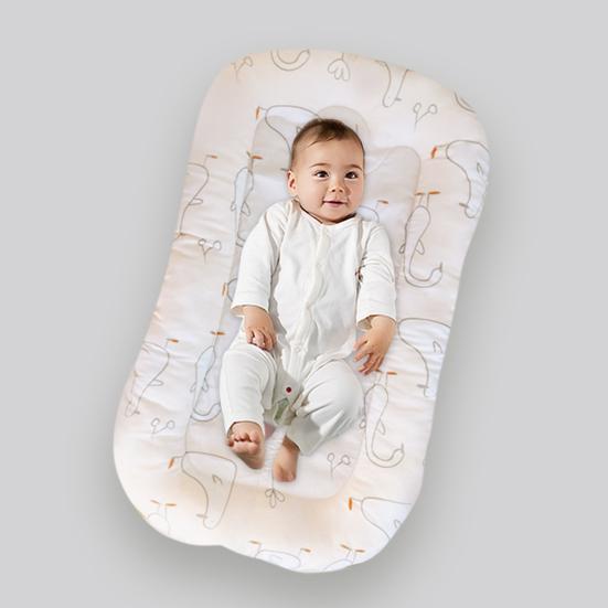 Детский шезлонг для новорожденных с отстегивающимся моющимся чехлом, дышащая подушка для отдыха младенца для времени на животике, для использования в кроватке, на диване
