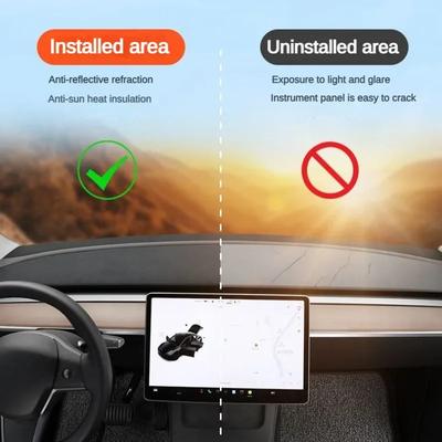 Защитная крышка приборной панели от ультрафиолета для Tesla Model 3 YS Highland 2024 2024 2024 Аксессуары для центральной консоли Защитный коврик для приборной панели Солнцезащитный козырек