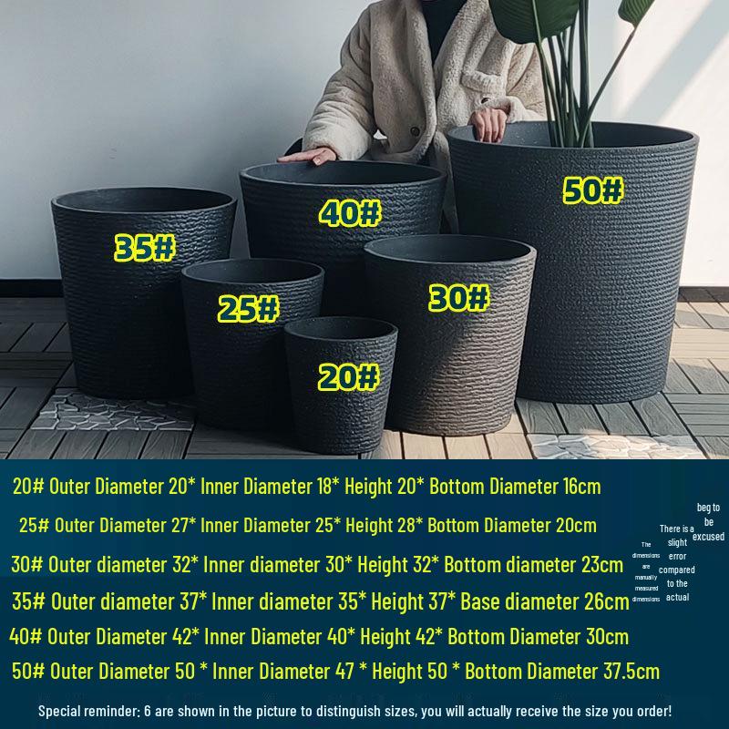 Extra-Large Thickened Plastic Flower Pot for Indoor Trees