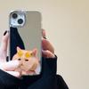 Korean Cute Cartoon Cat Mirror Phone Case For iPhone 15 Pro Case iPhone 14 11 12 13 Pro Max X XS XR Shockproof Love Heart Cover