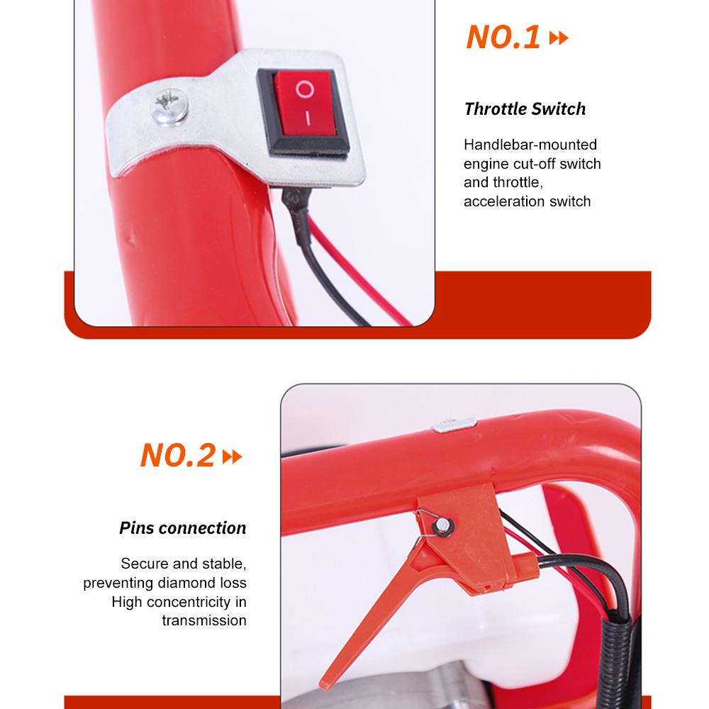 Многофункциональный бензиновый ямобур 51,7 куб.см, шнек для земли, садовый шнек, шнек для посадки деревьев, машина для бурения ям (Нет дрели)