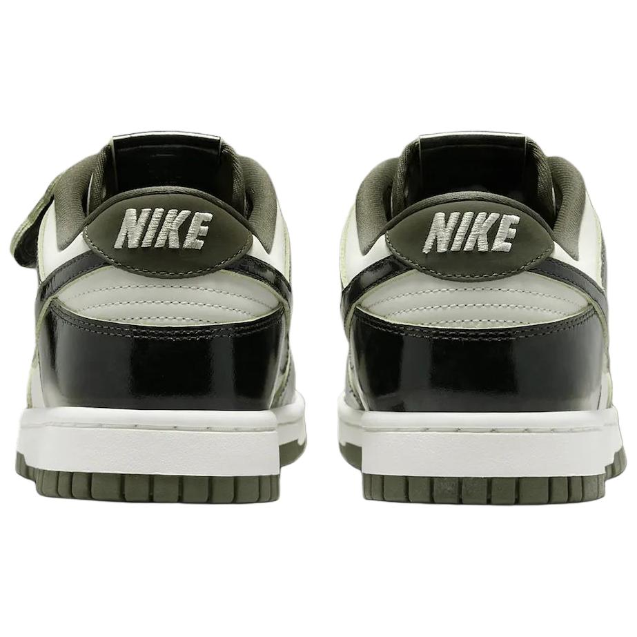 Nike Противоскользящие износостойкие низкие скейтбордистские кроссовки Dunk, унисекс, белые с черными вставками, артикул HQ1918-001