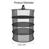 8 Layers Hanging Basket Folding Drying Rack  Dry Net Opening Shape Dryer Bag Mesh 600mm Diameter For Herbs Flowers Buds