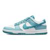 Nike Dunk Low ESS Синий Пейсли Холст Кожа Цветок Кешью Нескользящие Износостойкие Низкие Кеды для Скейтбординга для Женщин Бело-синие DH4401-101