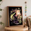 Disney Rapunzel Lantern Oil Art Painting Kit Home Wall Decor Handmade Gift Tangled Princess Silhouette Art DIY Painting Decor Wall Art